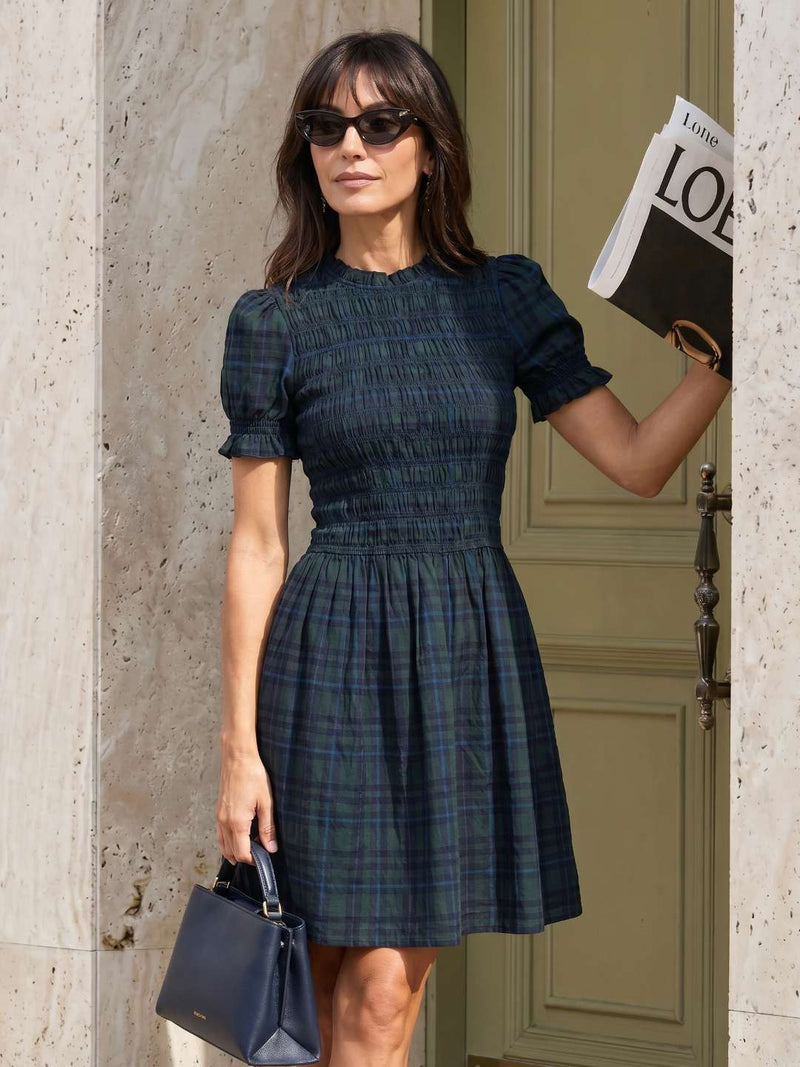 Gingham Smocked Dress