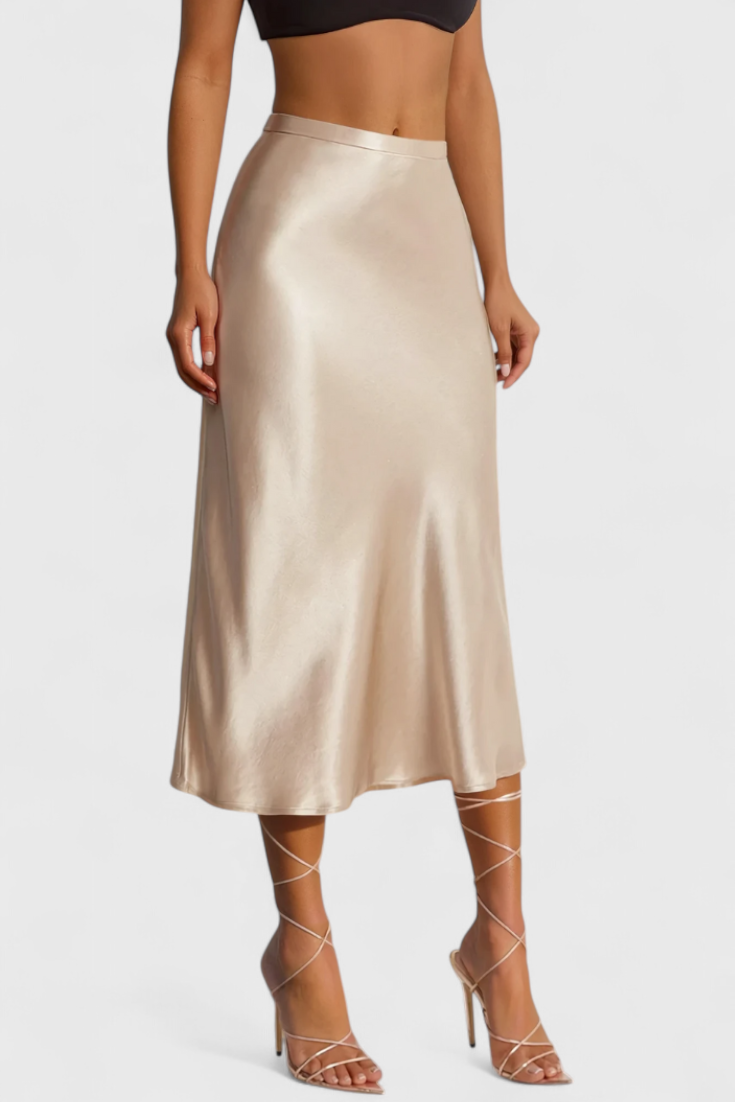 Maxima Midi Skirt with High Waist