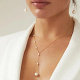 Annika – Vintage Necklace with Suspended Pearls