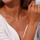 Greta – Gold Collar with Subtle Dots