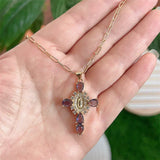 Selina – Elegant Cross Gold Necklace