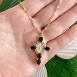 Selina – Elegant Cross Gold Necklace