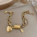 Wide Bracelet with Heart Design
