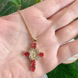 Selina – Elegant Cross Gold Necklace