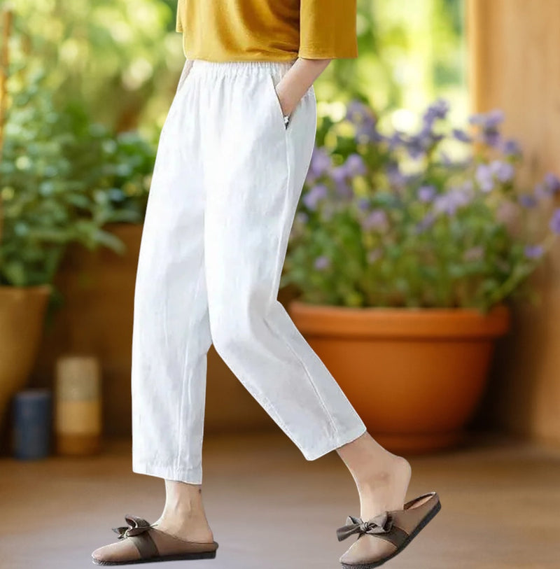 Harlow™ | Linen Wide-Leg Capri