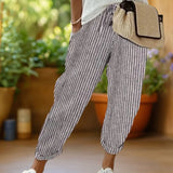 Marlowe™ | Striped Pants with Drawstring