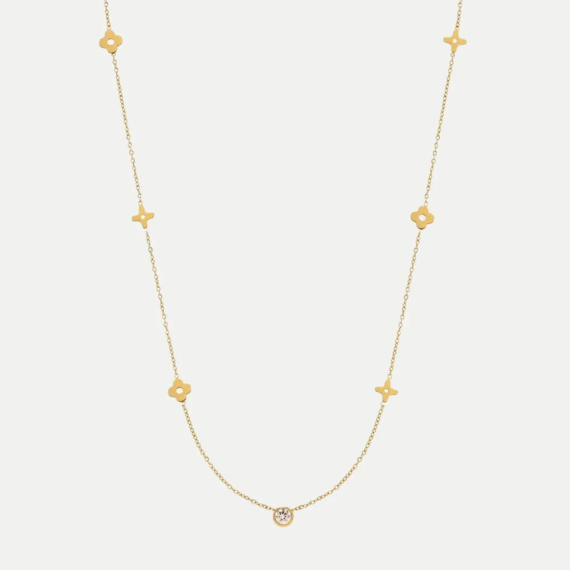 Carina – Gold Necklace with Colorful Details
