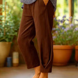 Provenza™ | Solid Color Linen Cropped Pants