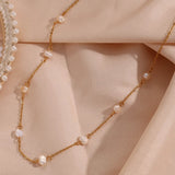 Greta – Gold Collar with Subtle Dots