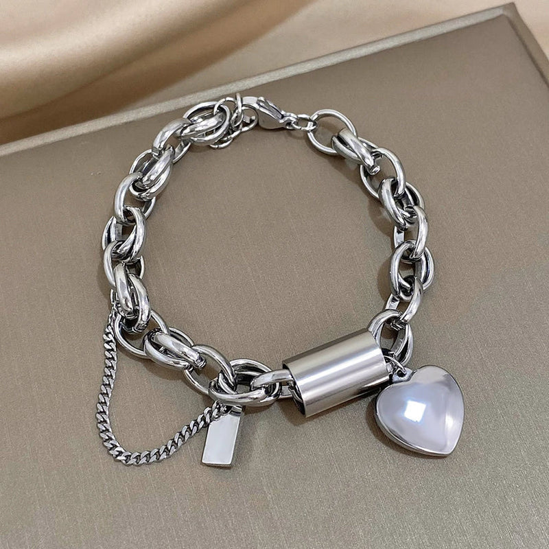 Wide Bracelet Herzstück | Gold