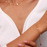 Greta – Gold Collar with Subtle Dots