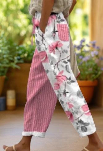 Soleil™ | Ankle-Length Pants with Bohemian Print