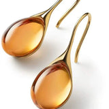 Kristyna – Drop Earrings with Crystals in Golden and Silver Tones