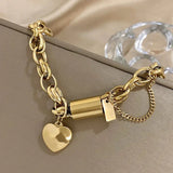 Wide Bracelet with Heart Design