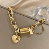 Wide Bracelet Herzstück | Gold