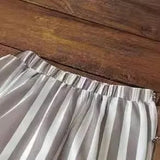 Seville | Striped Wide-Leg Pants with Slit