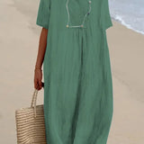 Silvana | Textured Maxi Dress with Loose Fit