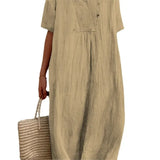 Silvana | Textured Maxi Dress with Loose Fit