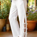 Lyara™ | Wide Leg Pants with Side Slit