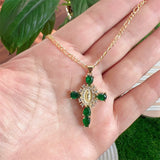 Selina – Elegant Cross Gold Necklace
