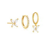 Patricia – Gold earrings with a delicate design.