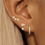 Greta-Luisa – Gold earrings with a touch of subtle elegance.
