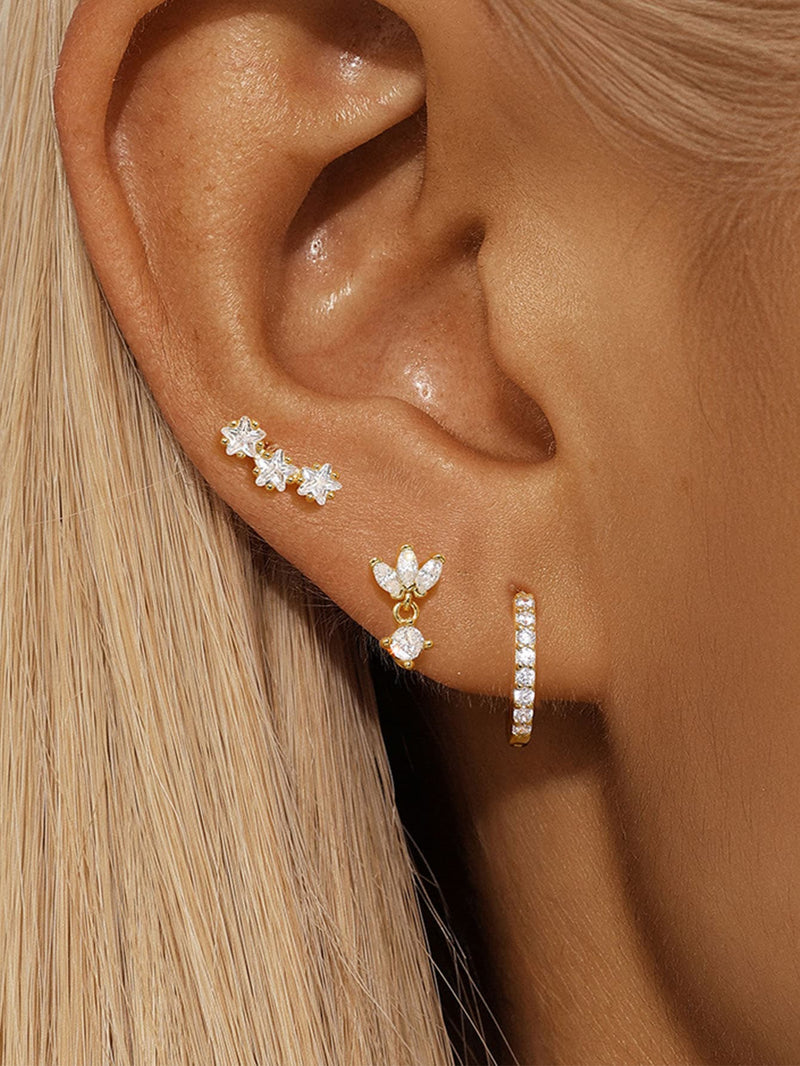Greta-Luisa – Gold earrings with a touch of subtle elegance.