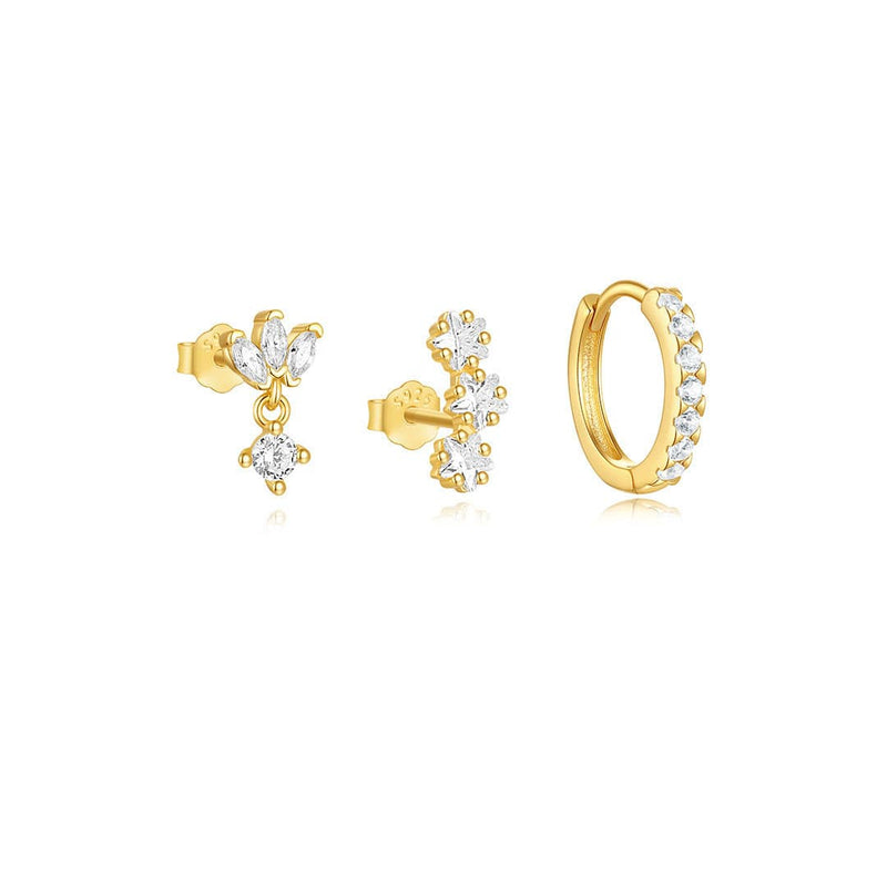 Greta-Luisa – Gold earrings with a touch of subtle elegance.