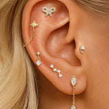 Marlena – Gold earrings with a radiant shine.