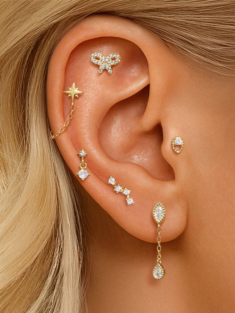 Marlena – Gold earrings with a radiant shine.