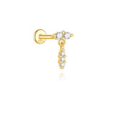 Elisa – Gold earrings with geometric design.