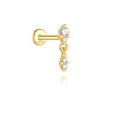 Elisa – Gold earrings with geometric design.