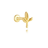 Elisa – Gold earrings with geometric design.