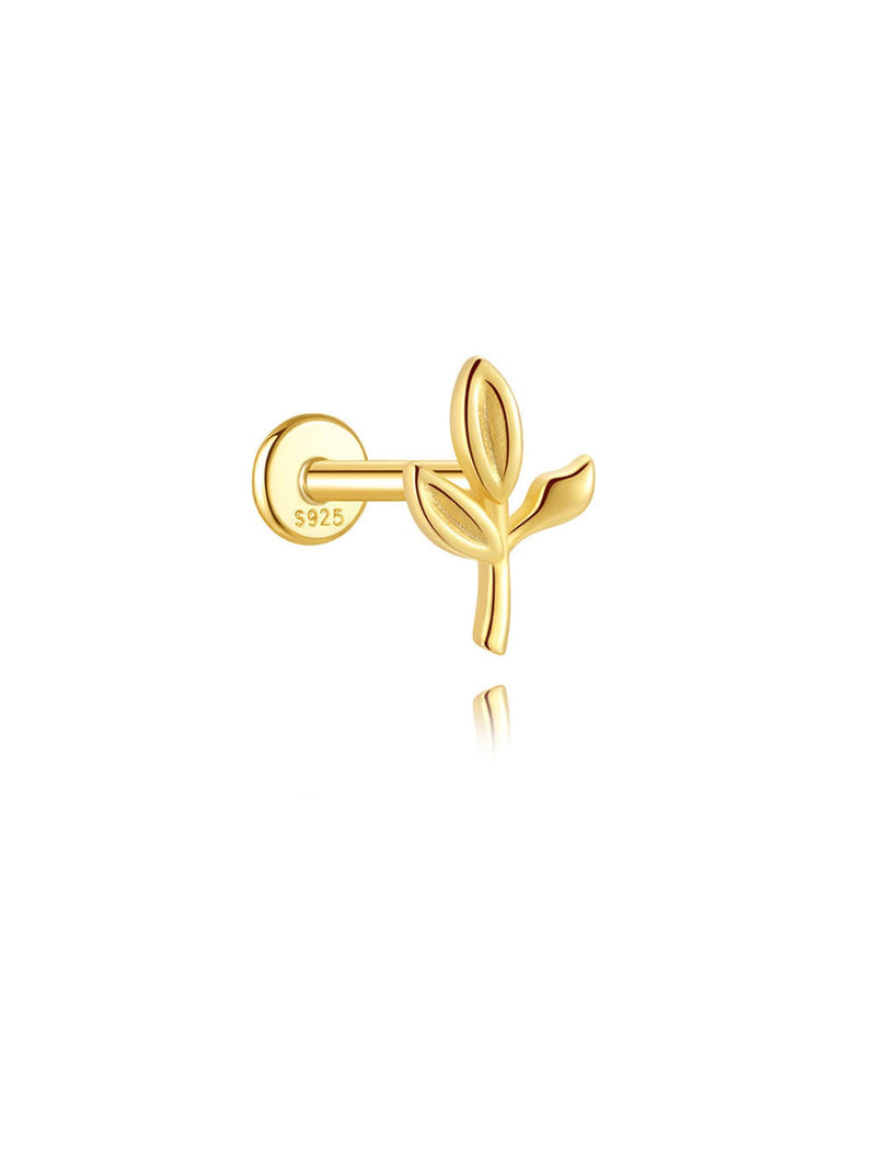 Elisa – Gold earrings with geometric design.