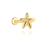 Elisa – Gold earrings with geometric design.