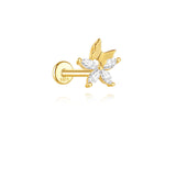 Elisa – Gold earrings with geometric design.