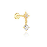 Kateřina – Elegant gold earrings with a moving design.