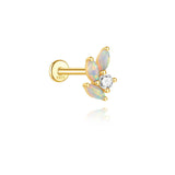 Kateřina – Elegant gold earrings with a moving design.