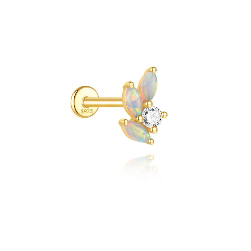 Kateřina – Elegant gold earrings with a moving design.