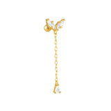 Carla – Gold earrings with an elegant curve.