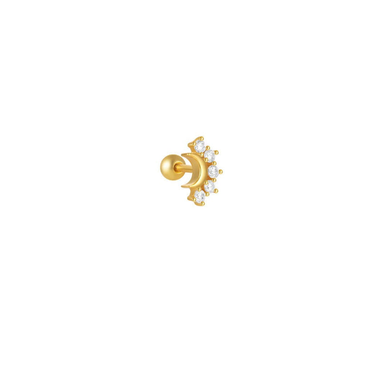 Carla – Gold earrings with an elegant curve.