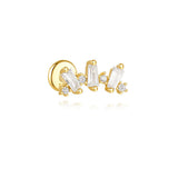 Ronja – Gold earrings with a subtle sparkle.