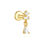 Ronja – Gold earrings with a subtle sparkle.