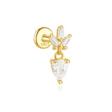 Ronja – Gold earrings with a subtle sparkle.