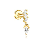Ronja – Gold earrings with a subtle sparkle.