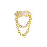Ronja – Gold earrings with a subtle sparkle.