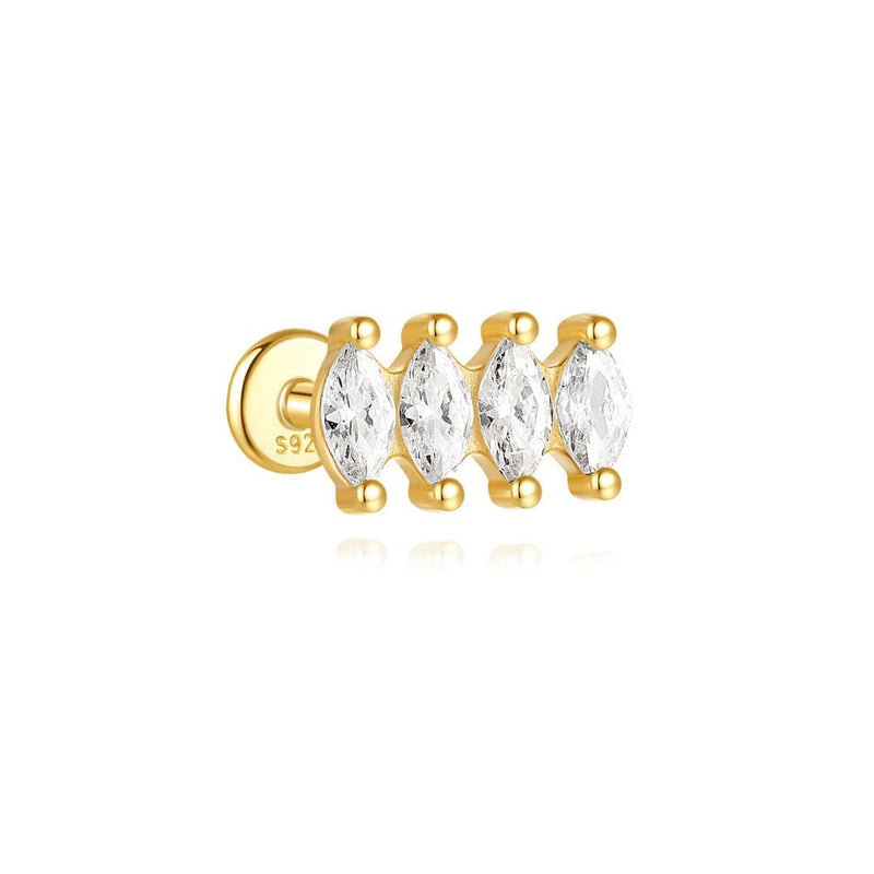 Ronja – Gold earrings with a subtle sparkle.