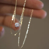 Rafaela – Silver necklace plated with 18K gold and zirconia
