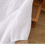 Kissina | Embroidered Cotton and Linen Blouse