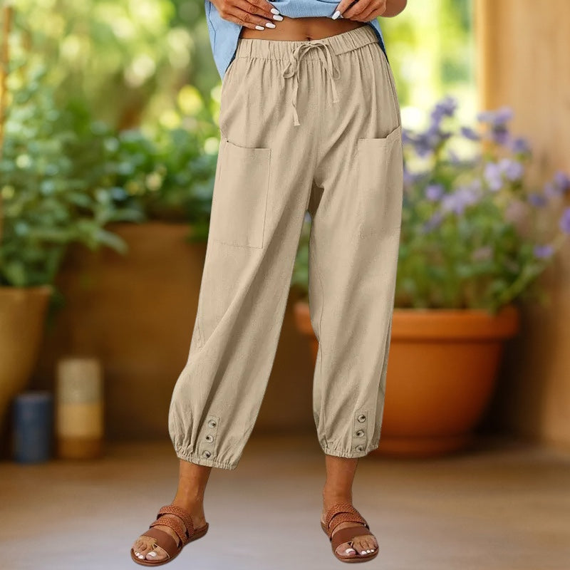 Zara™ | Cropped Harem Pants with Drawstring